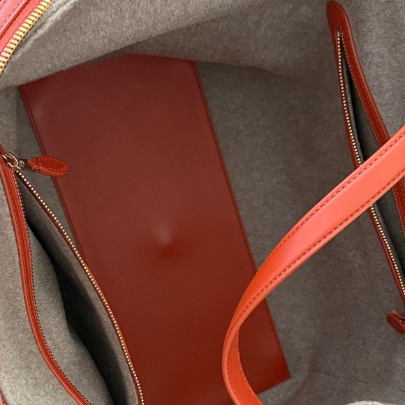 LORO PIANA Happy Day large leather-trimmed felt tote - Picture 12 of 14